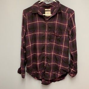 purple american eagle flannel